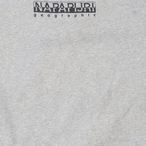 Napapijri Men's Grey XL Pullover Logo Sweatshirt