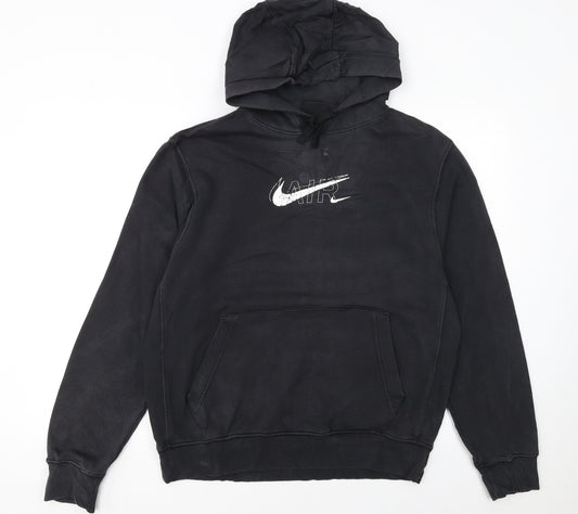 Nike Men's Black Pullover Hoodie S Graphic Logo Sportswear