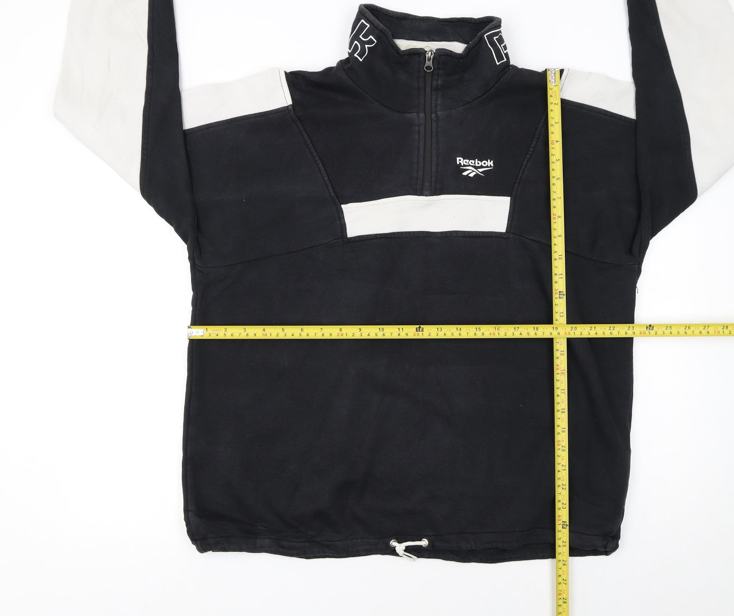 Reebok Classic Women's Black & White 1/2 Zip Sweatshirt Size M