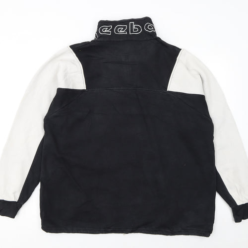 Reebok Classic Women's Black & White 1/2 Zip Sweatshirt Size M