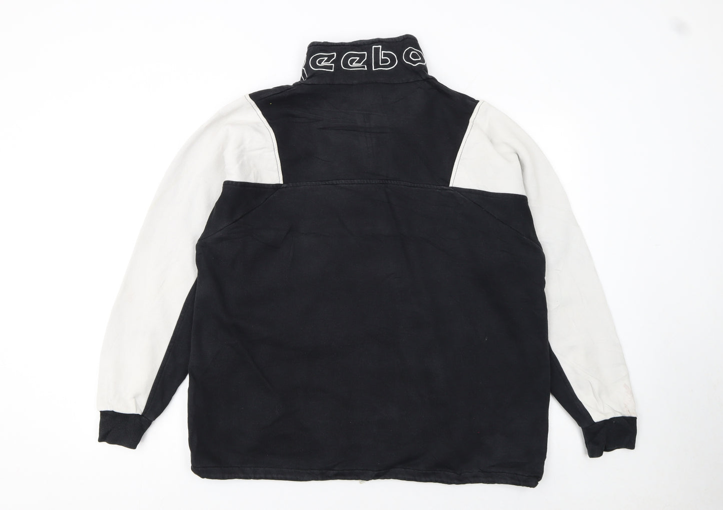 Reebok Classic Women's Black & White 1/2 Zip Sweatshirt Size M