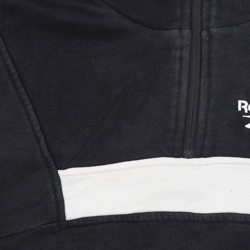 Reebok Classic Women's Black & White 1/2 Zip Sweatshirt Size M