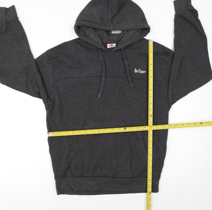 Lee Cooper Men's Grey Pullover Hoodie M Regular Fit Fleece