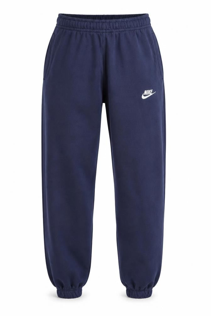 Nike Men's Blue Fleece Sweatpants S Regular Fit Logo Joggers