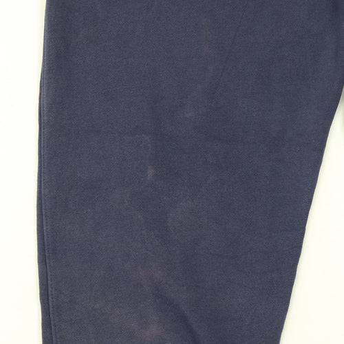 Nike Men's Blue Fleece Sweatpants S Regular Fit Logo Joggers