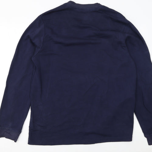 Reebok Men Blue Long Sleeve Pullover Sweatshirt L