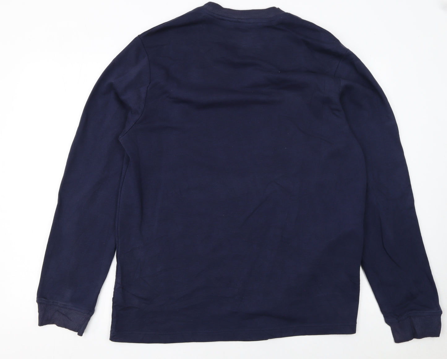 Reebok Men Blue Long Sleeve Pullover Sweatshirt L