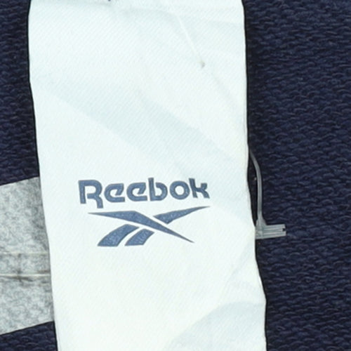 Reebok Men Blue Long Sleeve Pullover Sweatshirt L