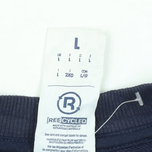 Reebok Men Blue Long Sleeve Pullover Sweatshirt L