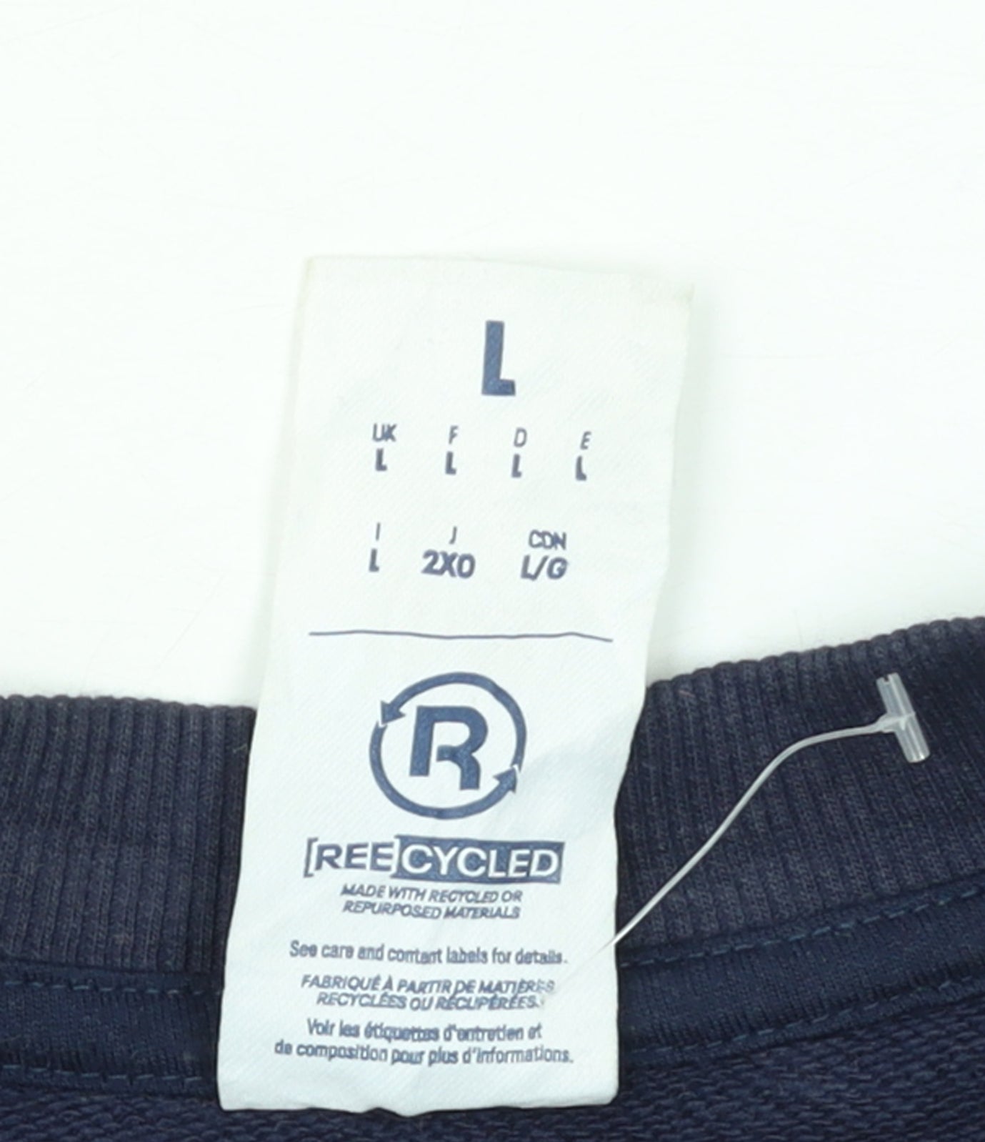Reebok Men Blue Long Sleeve Pullover Sweatshirt L