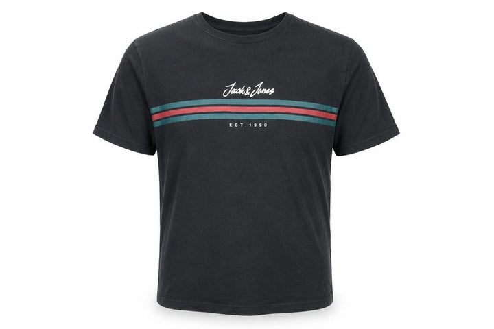 Jack & Jones Men's Black Small Crew Neck Graphic T-Shirt