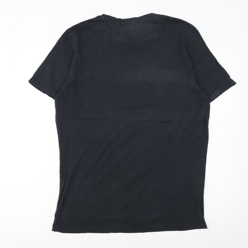Jack & Jones Men's Black Small Crew Neck Graphic T-Shirt