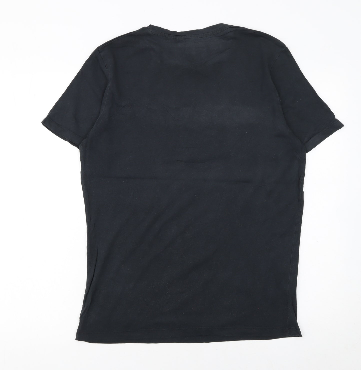 Jack & Jones Men's Black Small Crew Neck Graphic T-Shirt