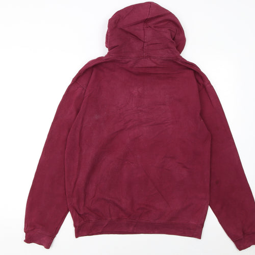 WDIS Womens Burgundy Hoodie Medium Cotton Blend Disney Print