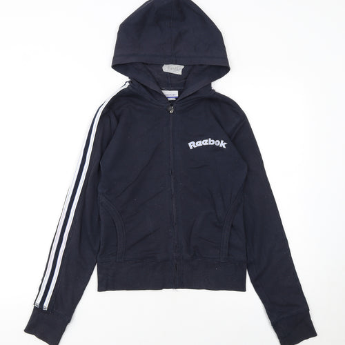 Reebok Women’s Black Full Zip Hoodie XS UK 8 Classic Sportswear