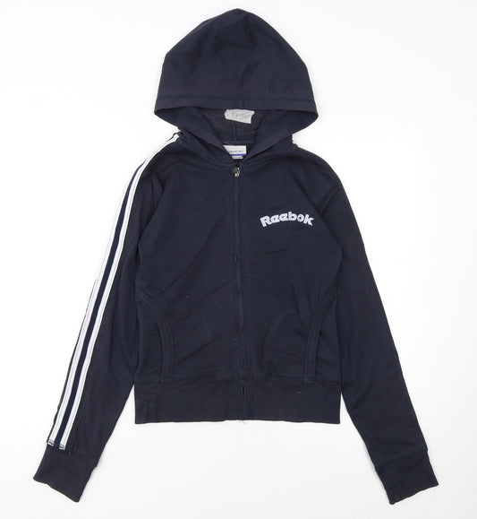 Reebok Women’s Black Full Zip Hoodie XS UK 8 Classic Sportswear