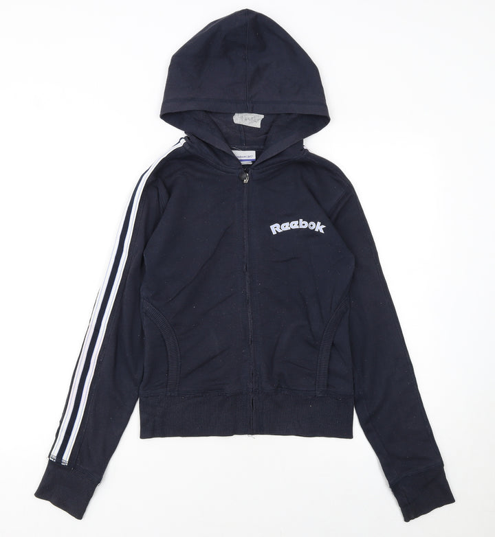 Reebok Women’s Black Full Zip Hoodie XS UK 8 Classic Sportswear
