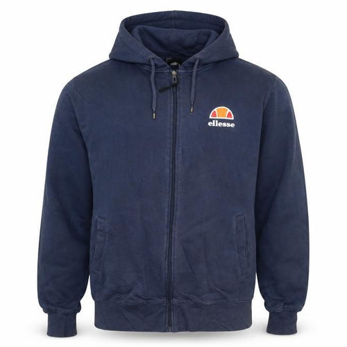 Ellesse Men’s Blue Full Zip Hoodie Size M Cotton Casual Sportswear