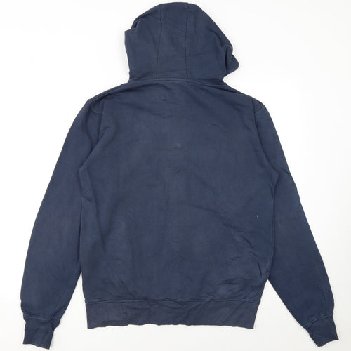Ellesse Men’s Blue Full Zip Hoodie Size M Cotton Casual Sportswear