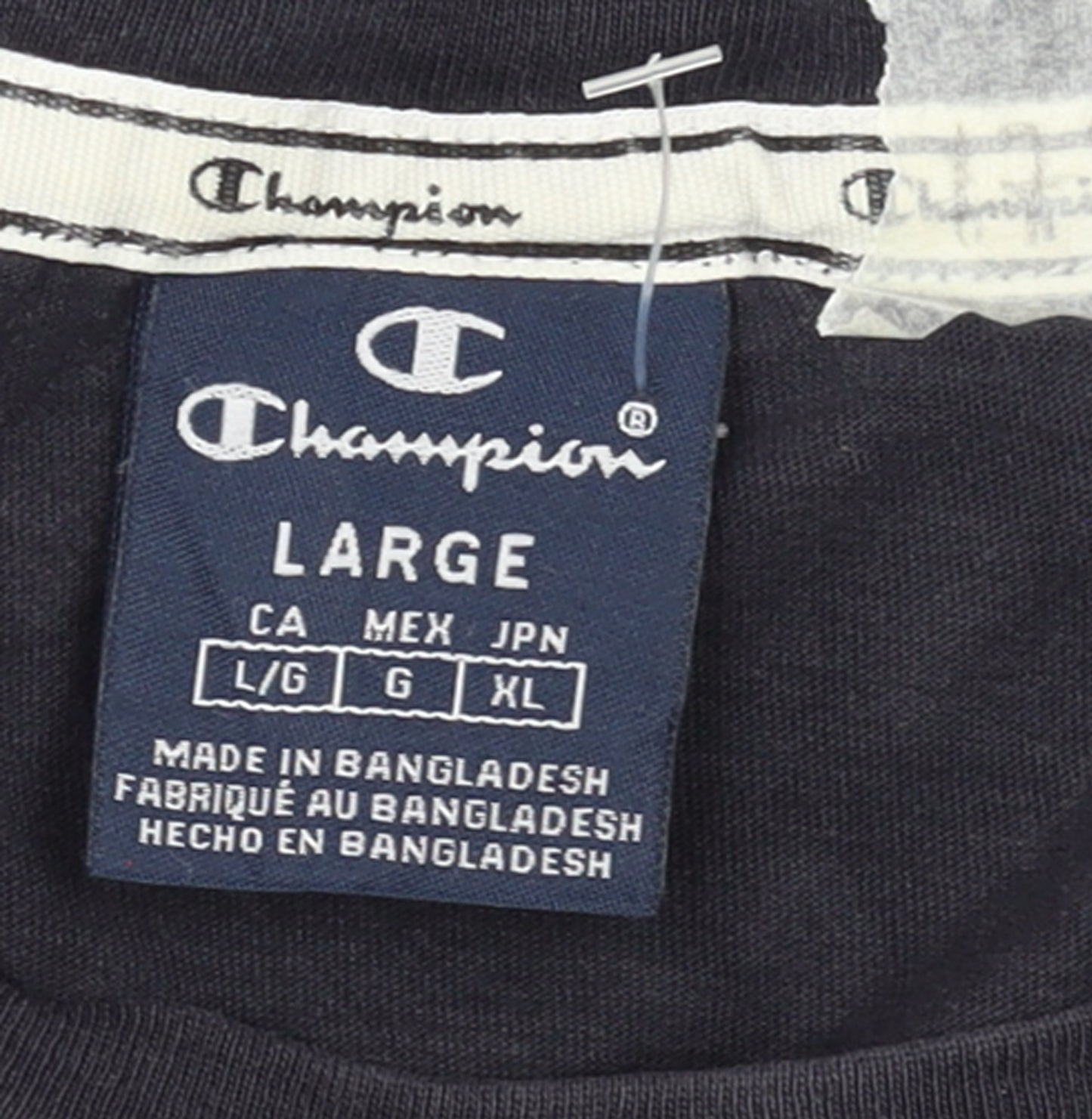 Champion Men's Black Large Crew Neck Short Sleeve T-Shirt