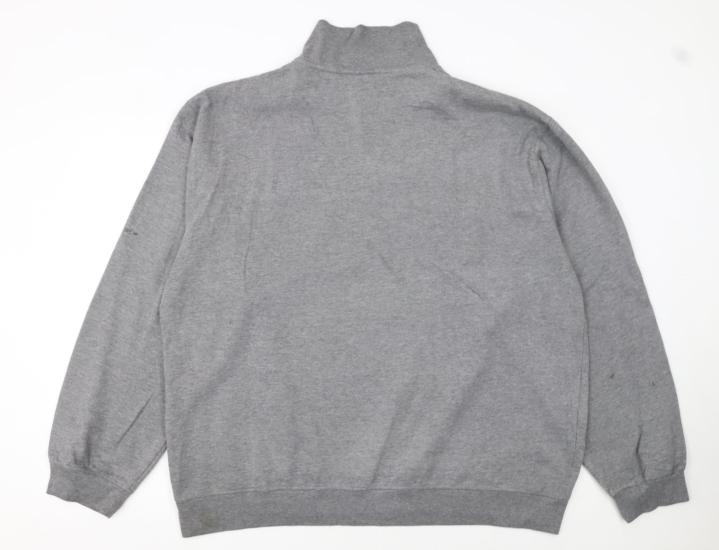 Reebok Men's Grey 2XL 1/4 Zip Pullover Sweatshirt