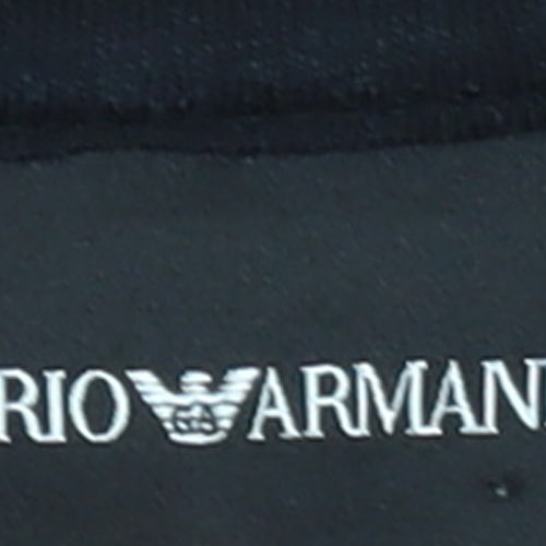 Emporio Armani Women Black XXL Pullover Sweatshirt Logo Trim