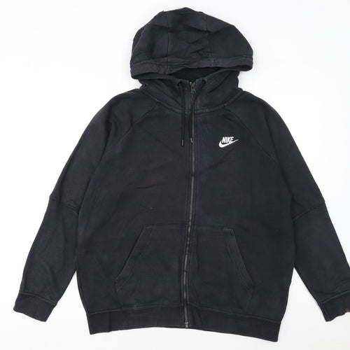 Nike Women’s Black Full Zip Hoodie Medium Cotton Blend