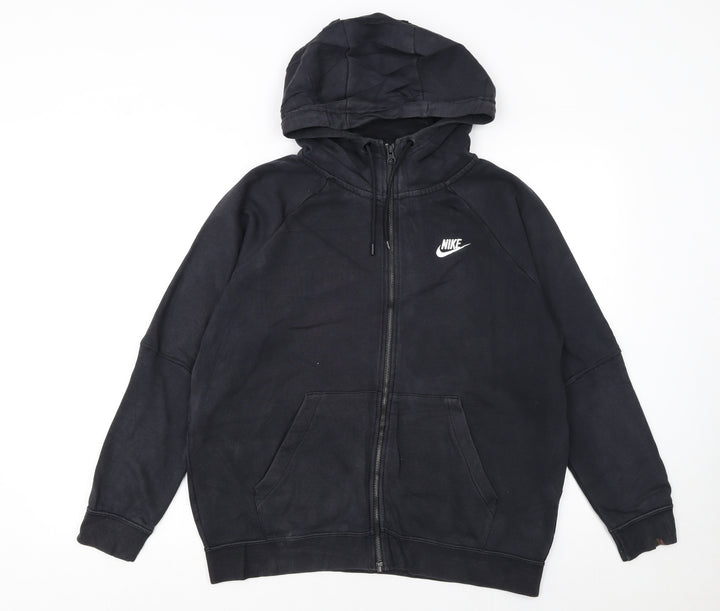 Nike Women’s Black Full Zip Hoodie Medium Cotton Blend
