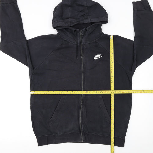 Nike Women’s Black Full Zip Hoodie Medium Cotton Blend