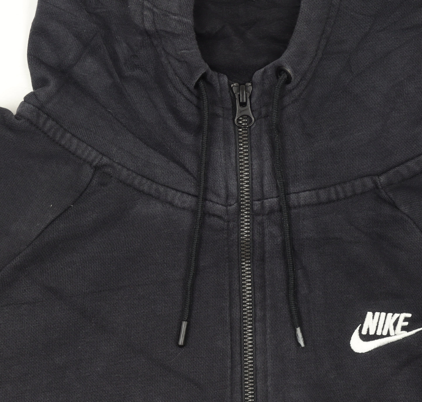 Nike Women’s Black Full Zip Hoodie Medium Cotton Blend