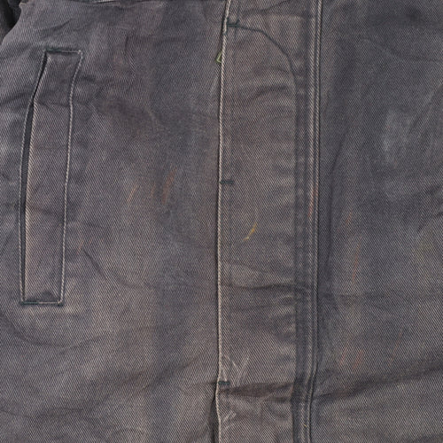 Quechua Men Purple Cotton Parka Coat M Outdoor Lined Zip Jacket