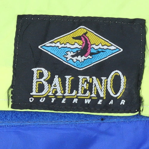 Baleno Men’s Blue & Yellow Hooded Windbreaker Jacket L 54/56 Nylon Outdoor