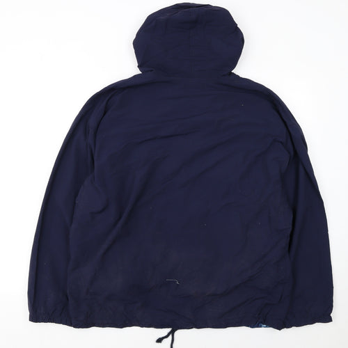 Decathlon Men's Blue XL Hooded Windbreaker Lightweight Jacket
