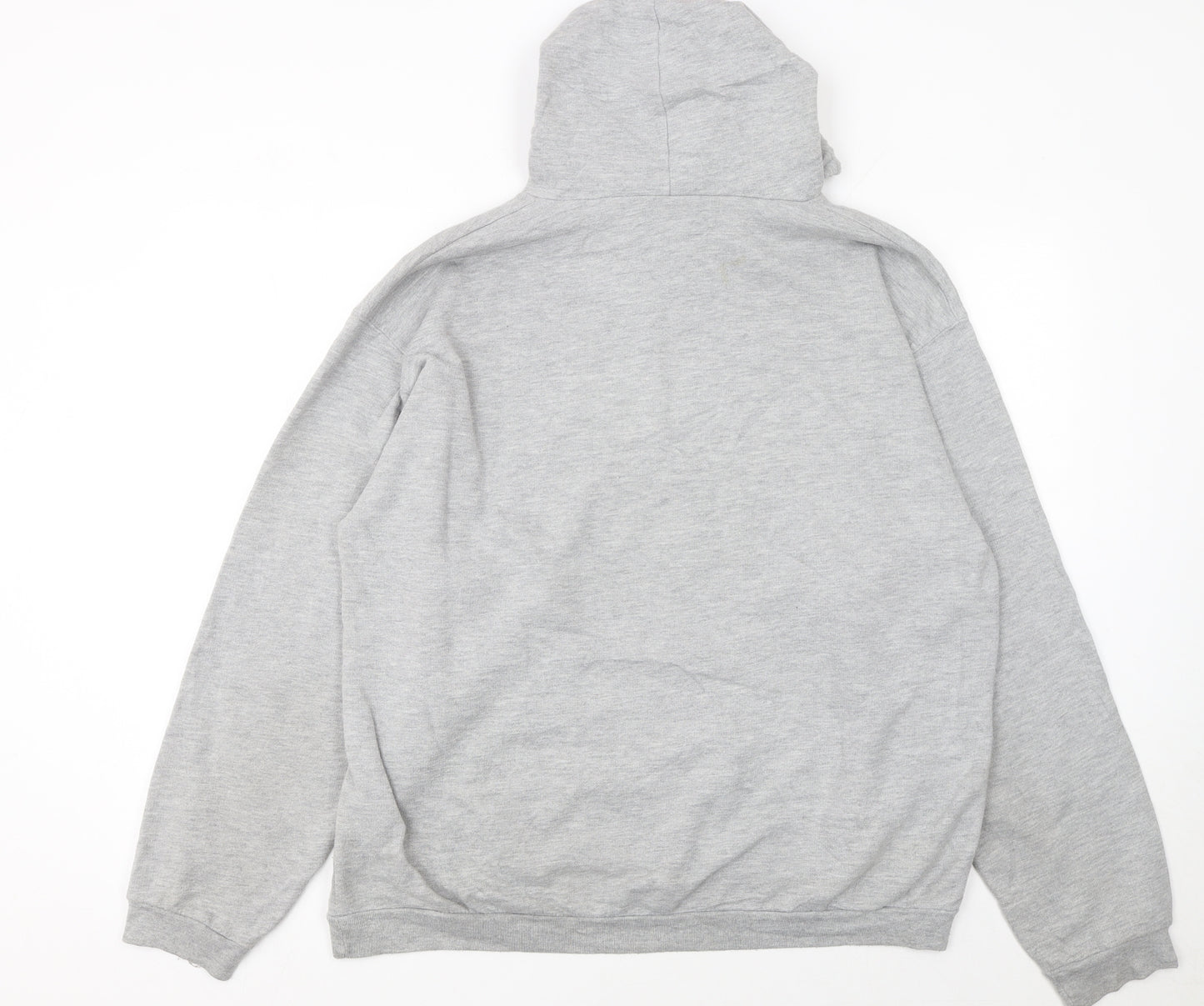 B&C Collection Men’s Grey 2XL Pullover Hoodie with Retro Thriller Print