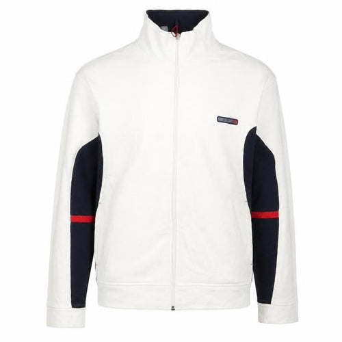 Reebok Men's White Track Jacket L Colourblock Full Zip Sportswear