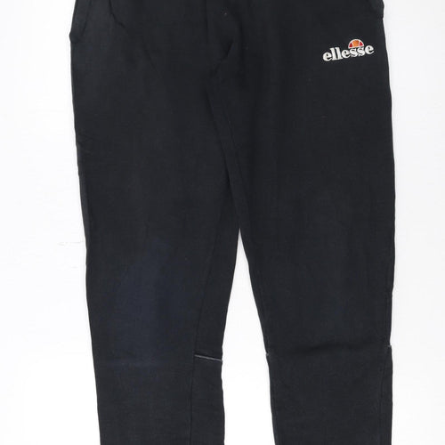 Ellesse Mens Black Jogger Sweatpants S Cotton Blend