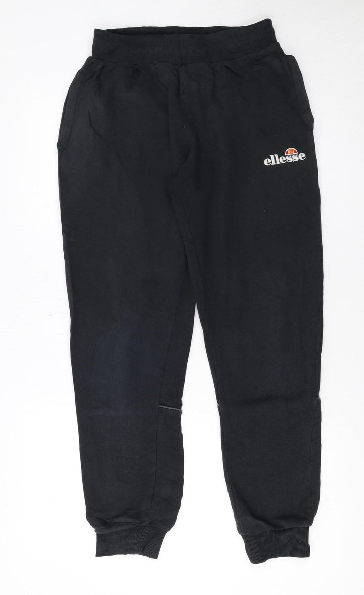 Ellesse Mens Black Jogger Sweatpants S Cotton Blend