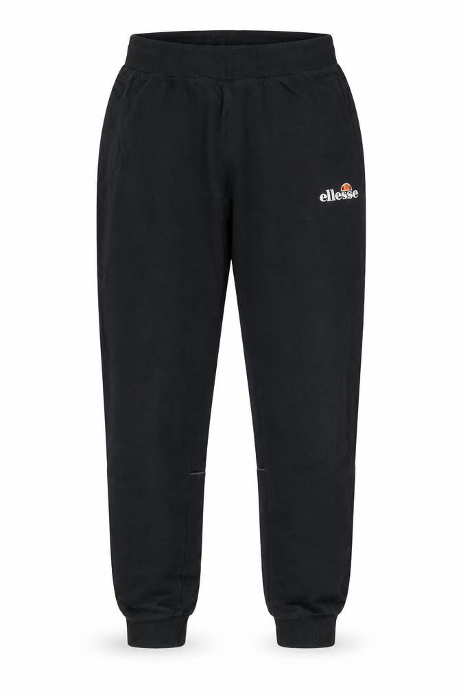 Front view of Ellesse men’s black jogger sweatpants s cotton blend