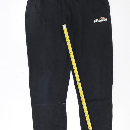 Ellesse Mens Black Jogger Sweatpants S Cotton Blend