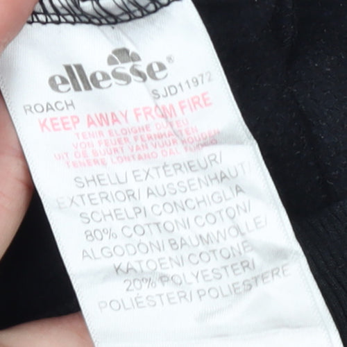 Ellesse Mens Black Jogger Sweatpants S Cotton Blend