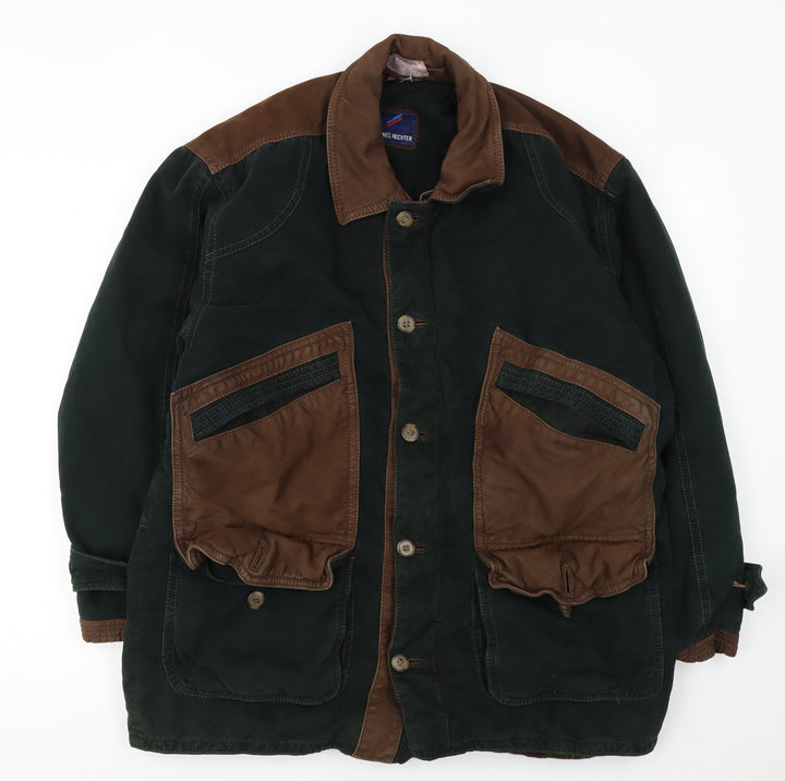 Daniel Hechter Men’s Green Brown Hunting Jacket Size 52 Regular Fit