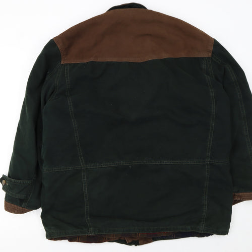 Daniel Hechter Men’s Green Brown Hunting Jacket Size 52 Regular Fit