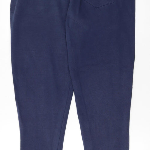Adidas Men Blue Jogger Sweatpants L Regular Fit Casual Trousers
