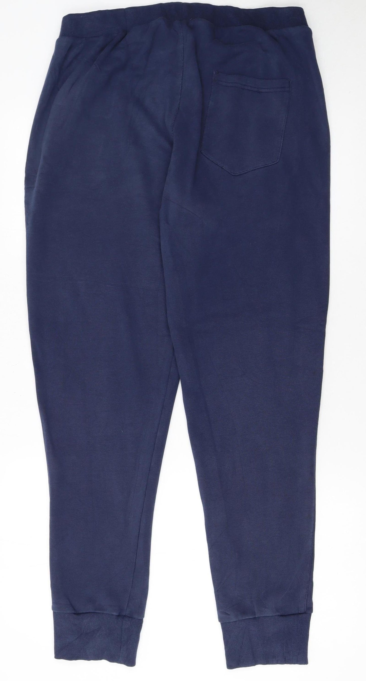 Adidas Men Blue Jogger Sweatpants L Regular Fit Casual Trousers