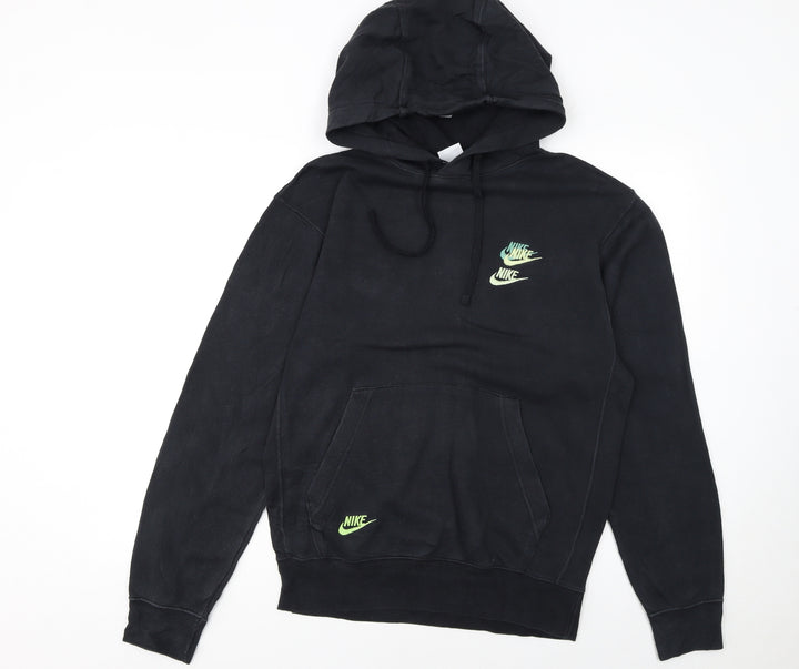 Nike Womens Black XS Pullover Hoodie with Neon Logo