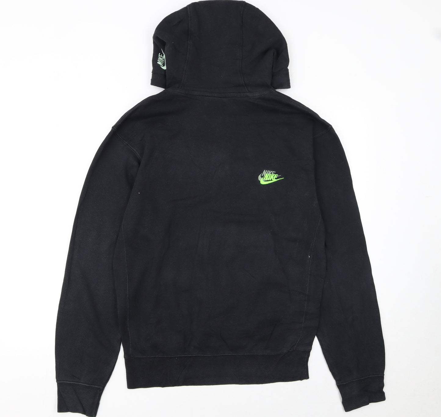 Nike Womens Black XS Pullover Hoodie with Neon Logo