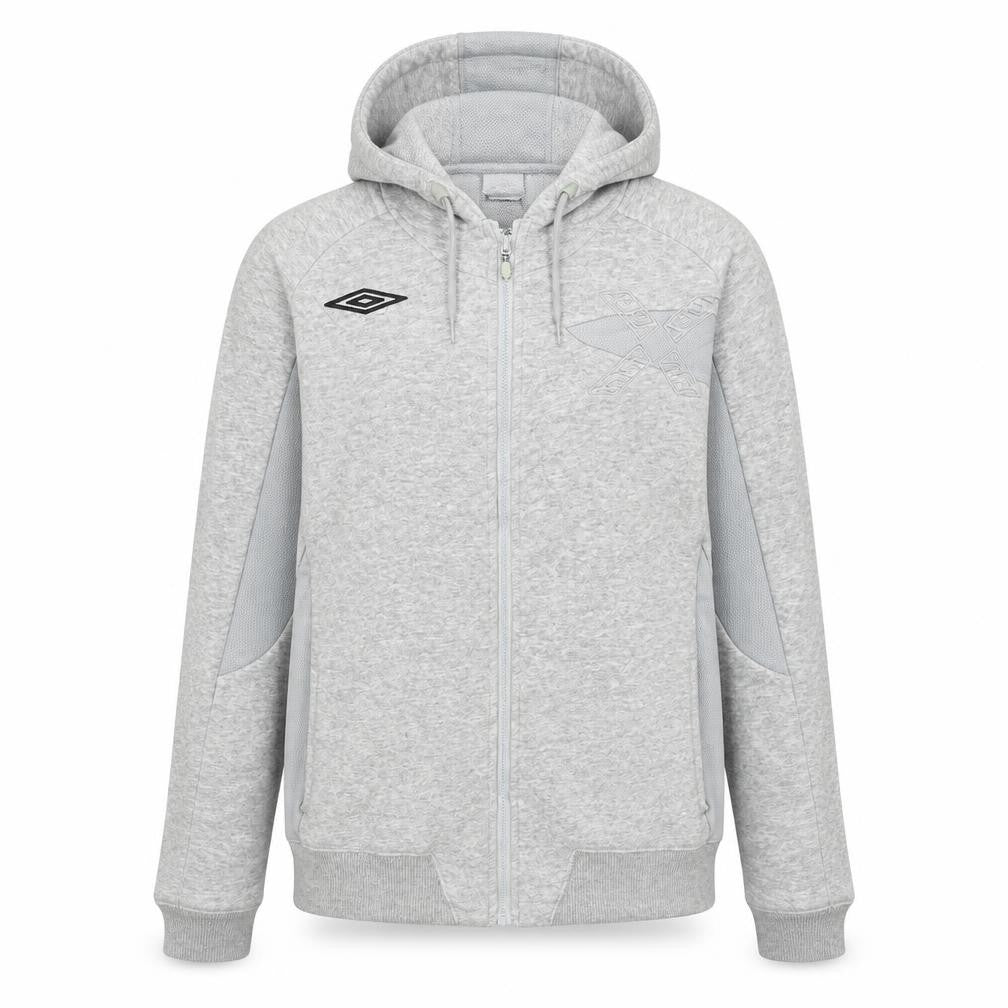 Umbro Women’s Grey Full Zip Hoodie Size 14 Cotton Blend Sportswear