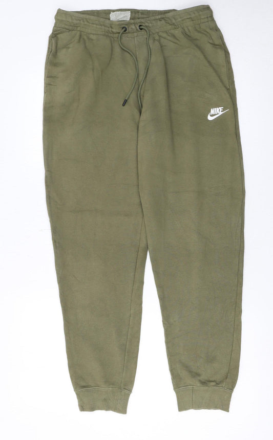 Nike Men's Green Jogger Sweatpants M Regular Fit Tapered Sportswear