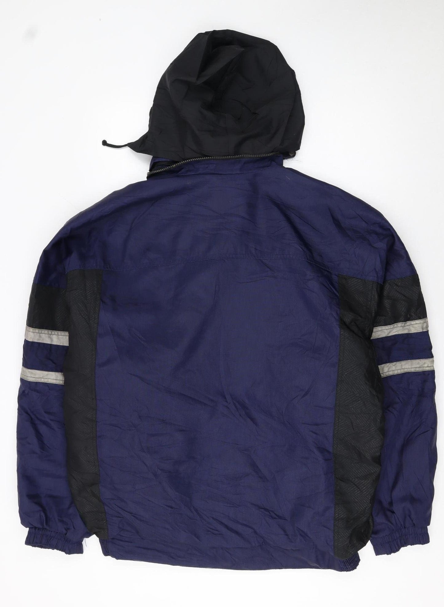 Outlaw Men's Blue L Windbreaker Hooded Jacket With Logo
