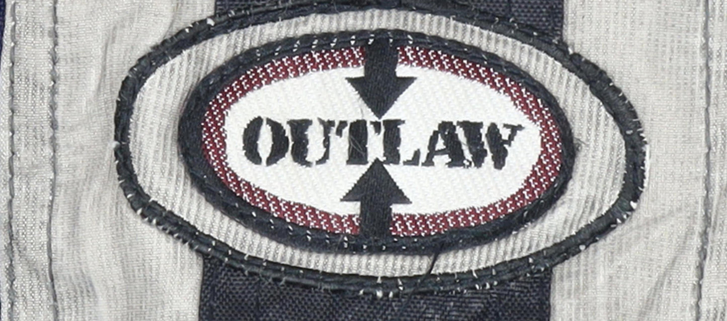Outlaw Men's Blue L Windbreaker Hooded Jacket With Logo